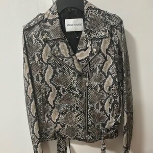 Stand Studio Snake Print Jacket